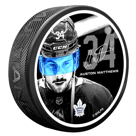 Maple Leafs Matthews Image Puck 3.0
