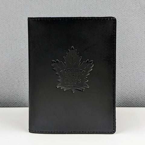 Maple Leafs Dormie Leather Passport Holder - BLACK