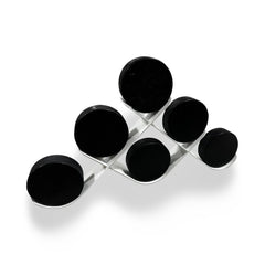 Hockey Puck Display | White Metal 6-Piece (STAND ONLY)