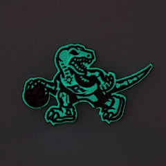 Glow in The Dark Dino Skeleton Logo Patch