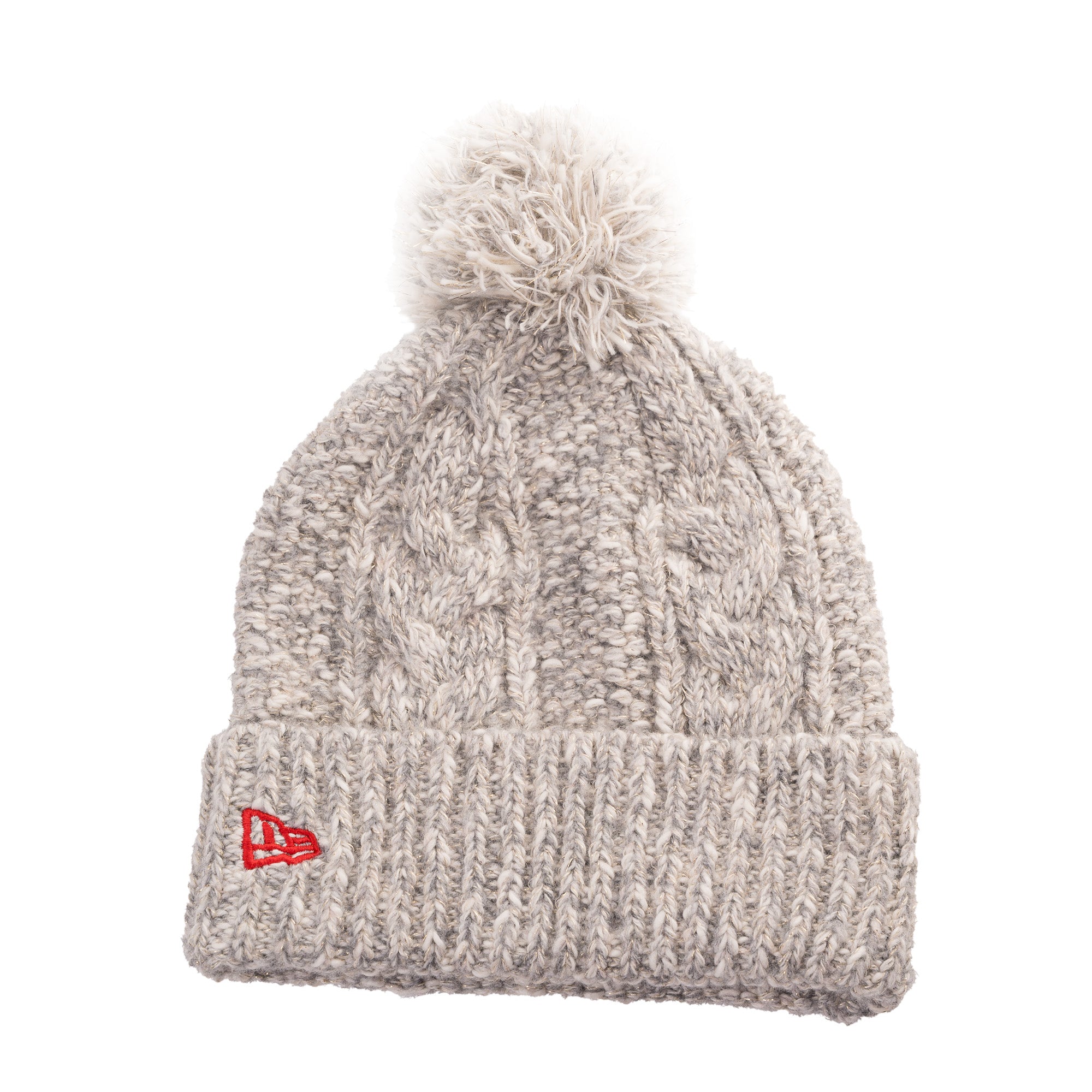 Women's Shimmer Partial Logo Cuffed Pom Toque