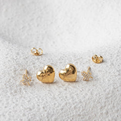 I Love My Toronto Maple Leaf Earring Stud Pack - GOLD