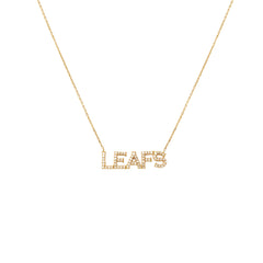 Maple Leaf Pave Necklace - GOLD