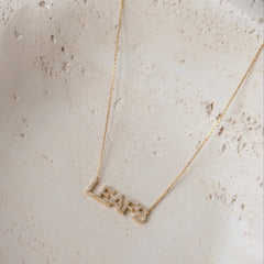 Maple Leaf Pave Necklace - GOLD