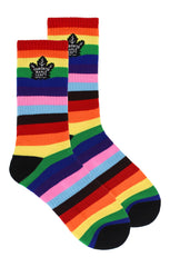 Maple Leafs Primary Logo Pride Socks