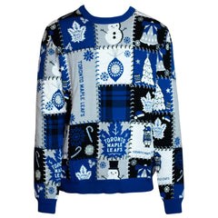 Maple Leafs Mens Patches Crewneck Ugly Christmas Sweater