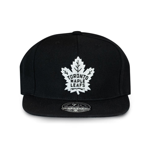 Maple Leafs Mitchell & Ness Men's Team Ground Fitted Hat - BLACK