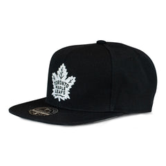 Maple Leafs Mitchell & Ness Men's Team Ground Fitted Hat - BLACK
