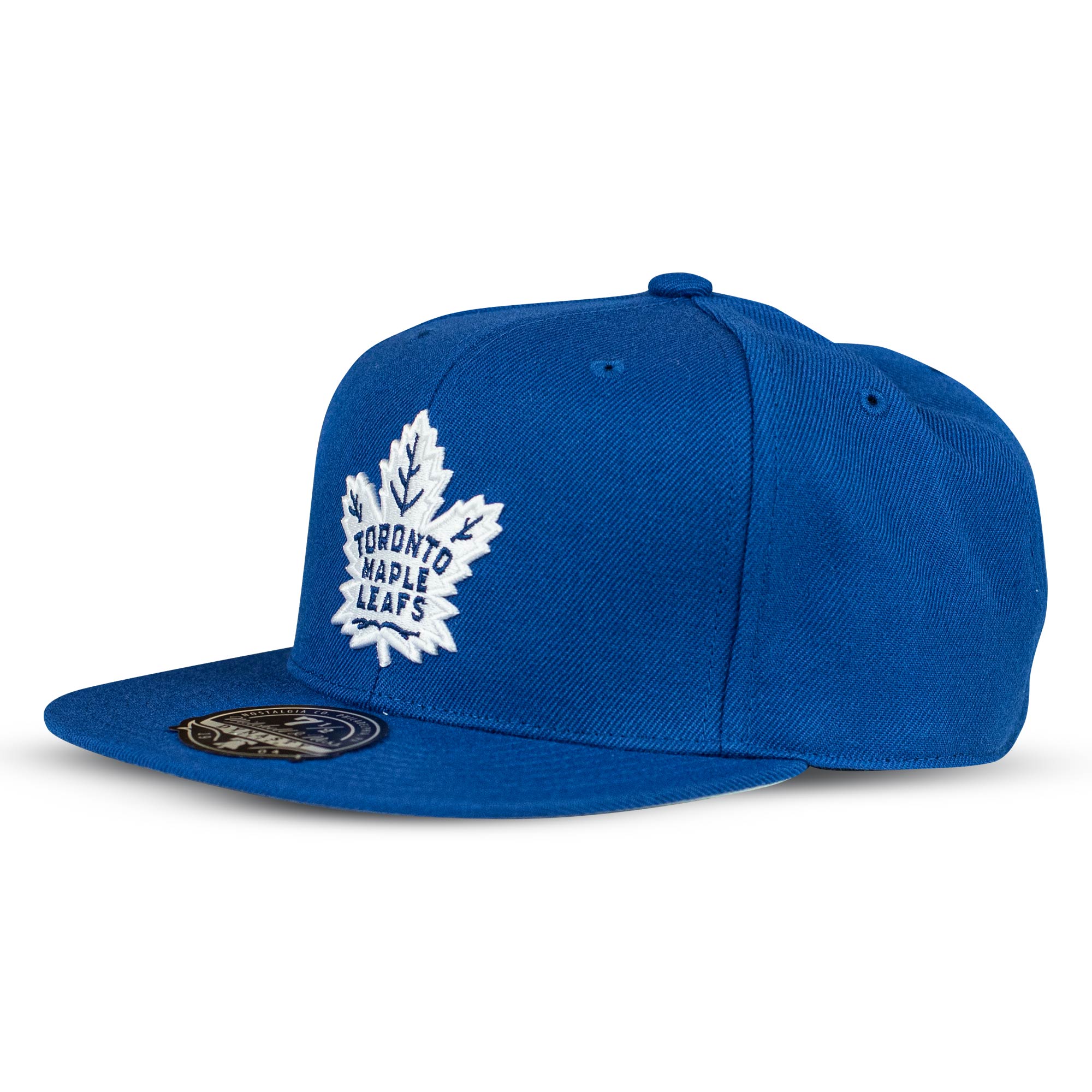 Maple Leafs Mitchell & Ness Men's Team Ground Fitted Hat - BLUE, 7 5/8 by Mitchell & Ness | RealSports