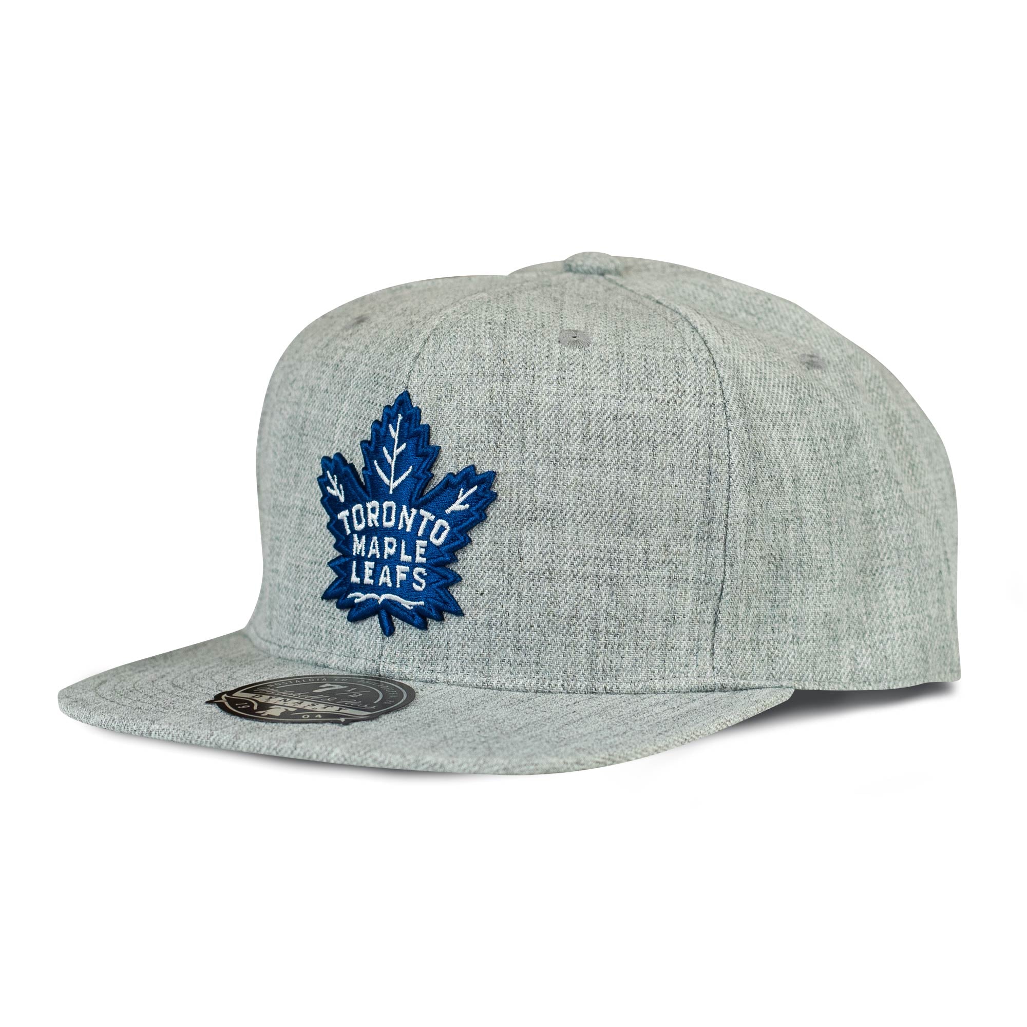 Maple Leafs Mitchell & Ness Men's Team Ground Fitted Hat - GREY