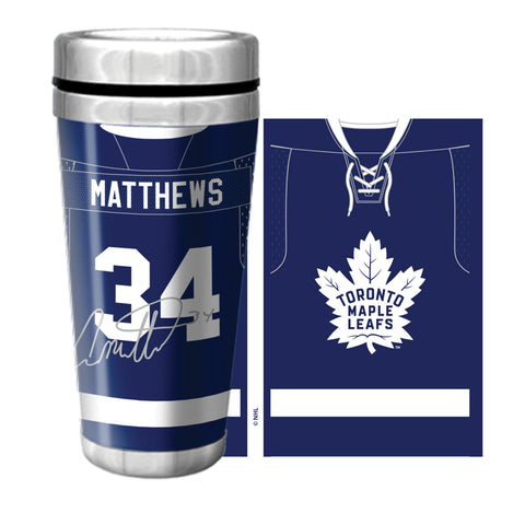 Maple Leafs Matthews Jersey Travel Mug