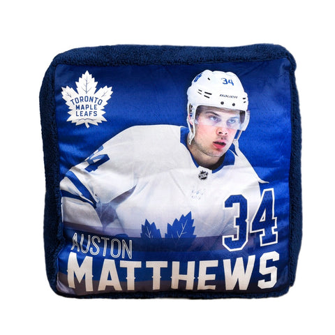 Maple Leafs Matthews Jump Throw Pillow