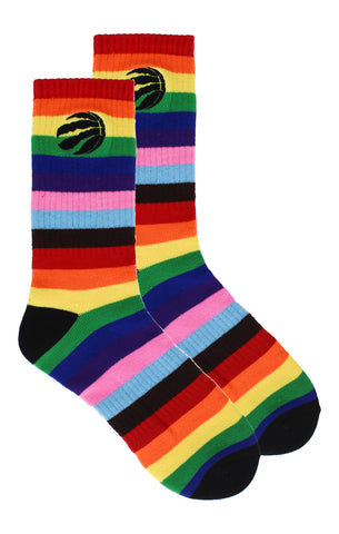 Raptors Primary Logo Pride Socks