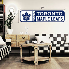 Toronto Maple Leafs 90x23 Team Repositional Wall Decal Design 56
