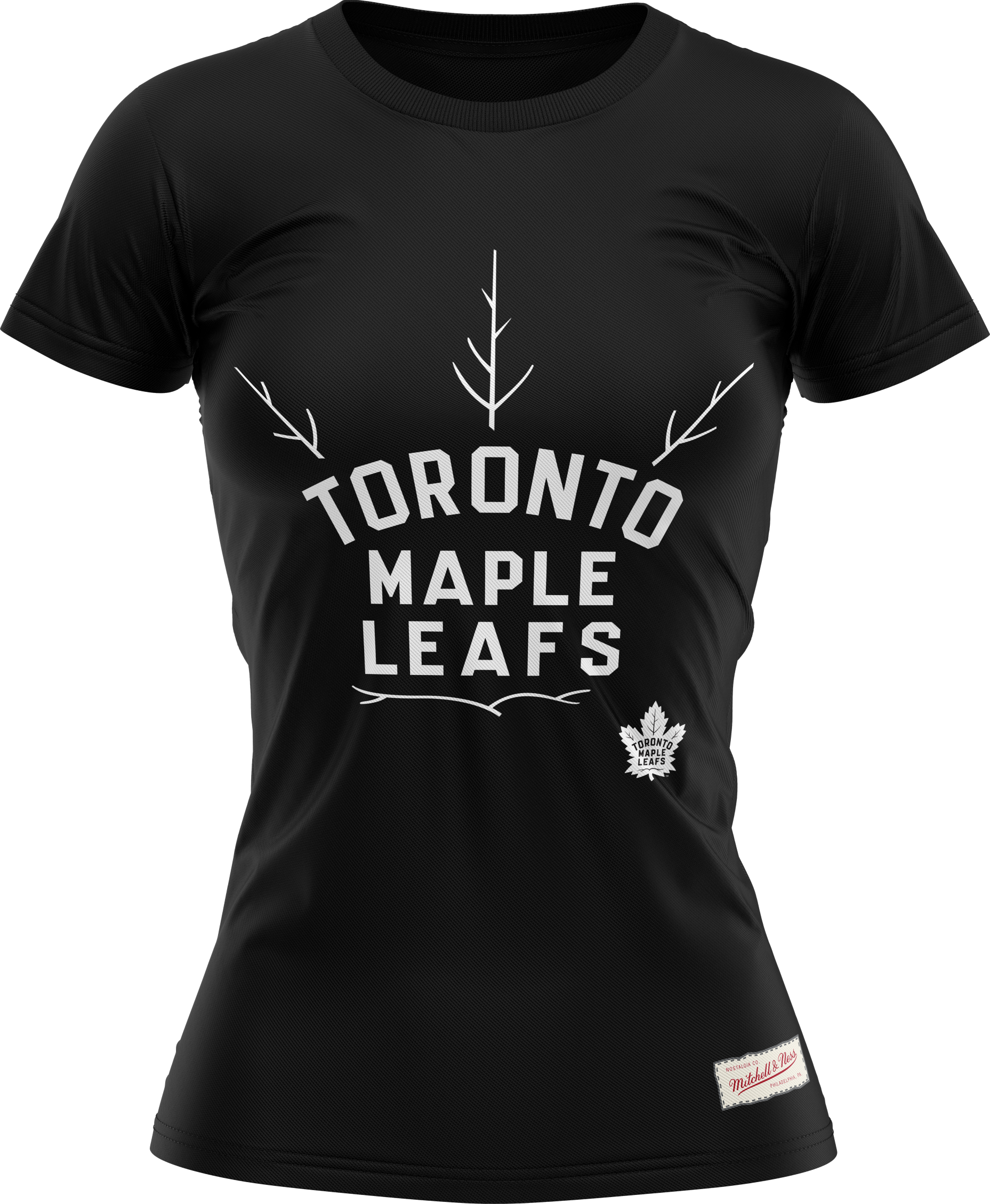 Maple Leafs Mitchell & Ness Ladies Negative Space Tee