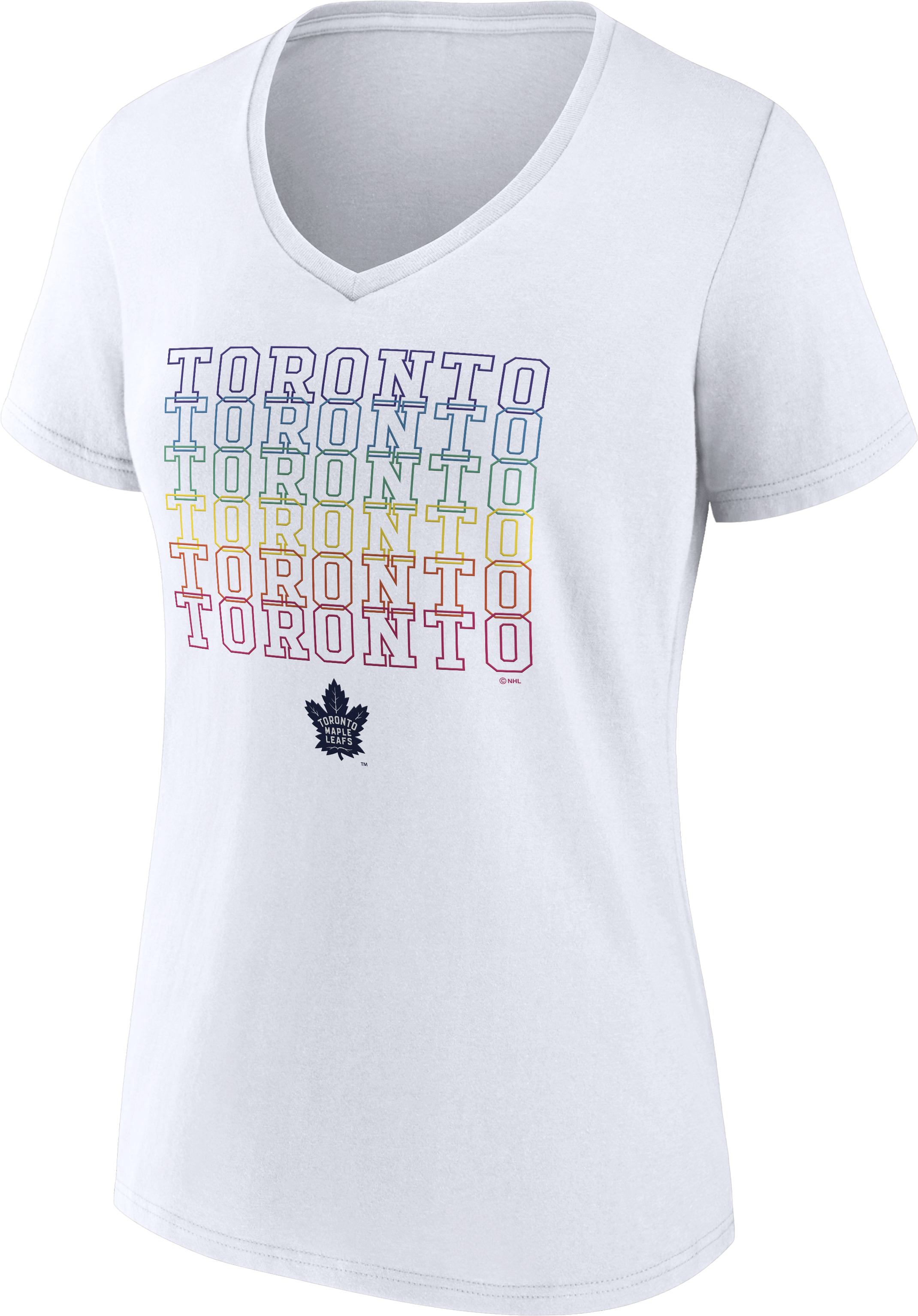 Maple Leafs Fanatics Pride V-neck Tee