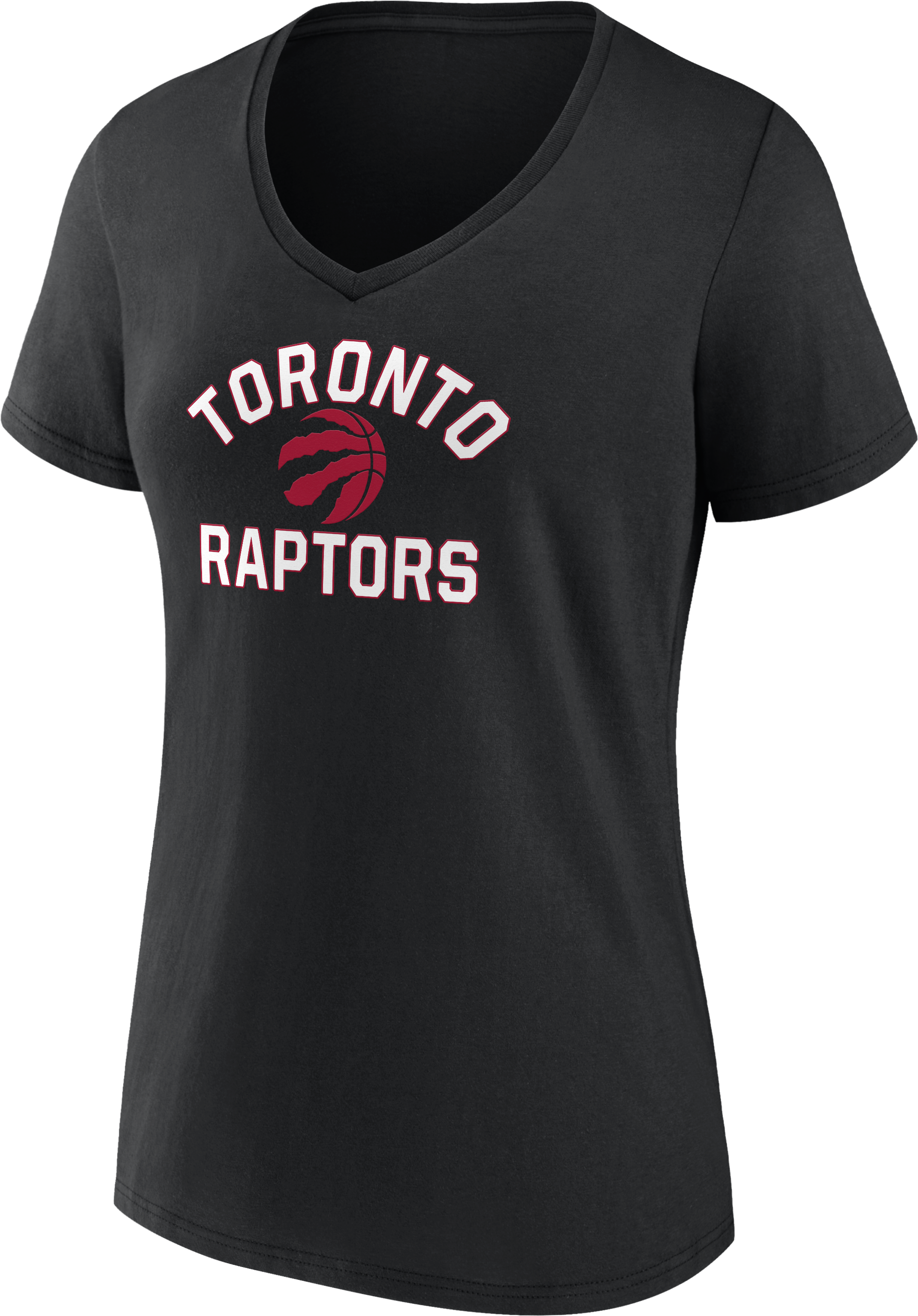 Raptors Fanatics Ladies Logo V-neck Tee