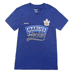 Toronto Marlies Reebok Youth Girls Rhinestone Wordmark S/S Tshirt - shop.realsports