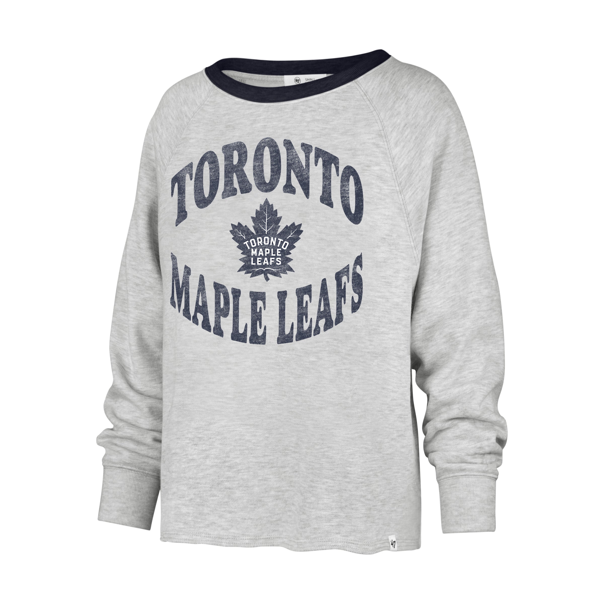 Maple Leafs 47 Brand Ladies Kennedy Ringer Wordmark Crew