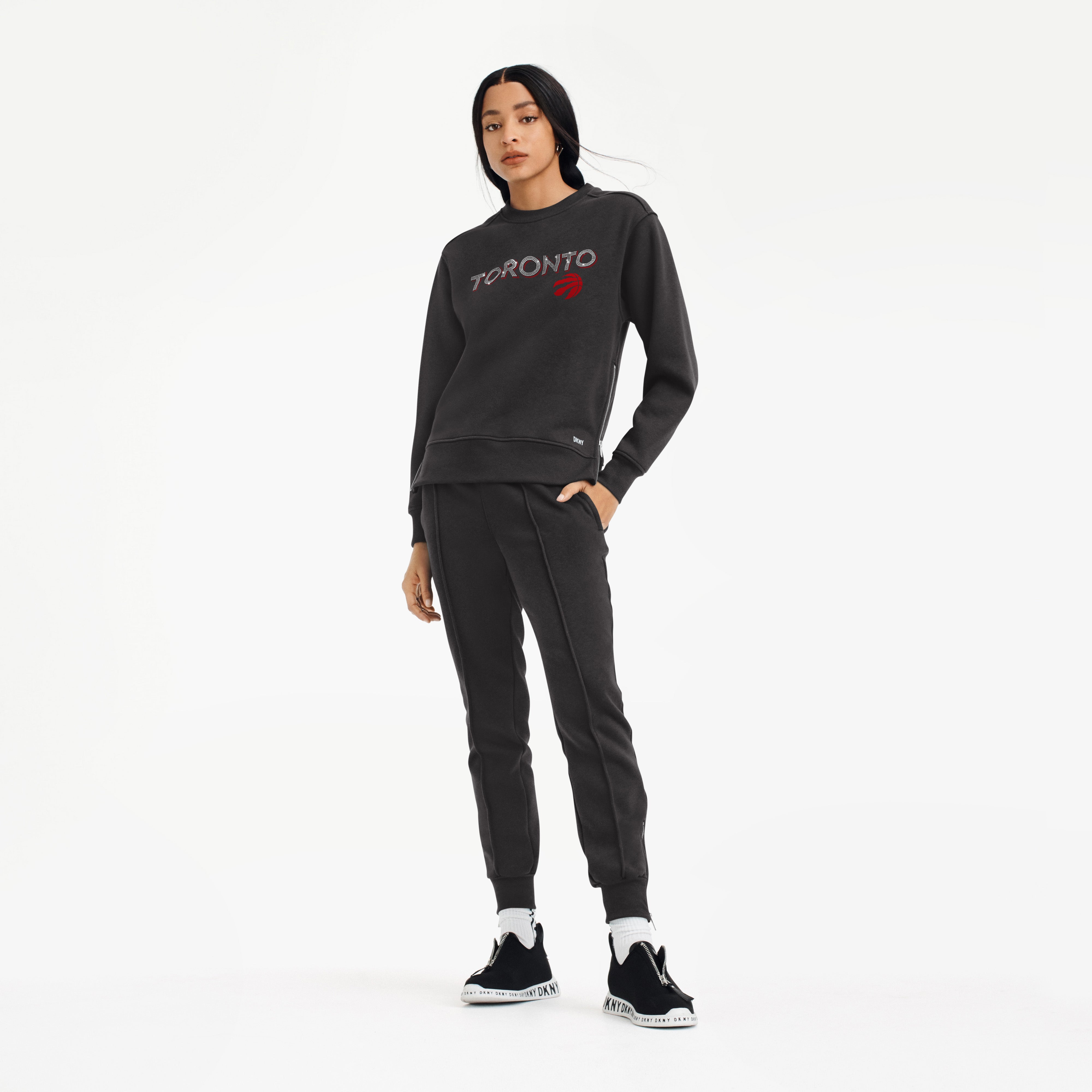 Raptors DKNY Ladies Parker Side Zip Crew – shop.realsports