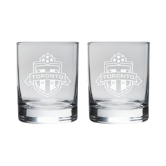 Toronto FC 2-Pack Etched Rock Glasses