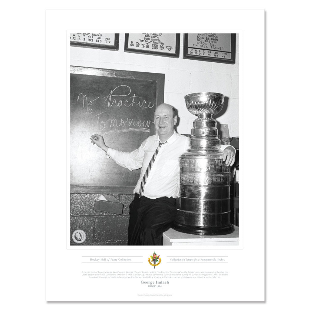 Toronto Maple Leafs Memorabilia - 1963 No Practice Tomorrow Black & White Print- 12" x 16"