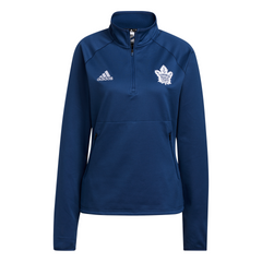 Maple Leafs Adidas Ladies Locker Room 1/4 Zip Sweater