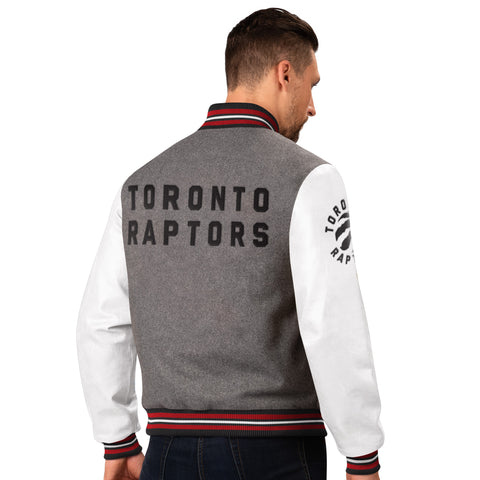 Raptors GIII Men's Quick Snap Varsity Wool Jacket