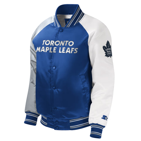 Maple Leafs Starter Youth Varsity Raglan Satin Jacket