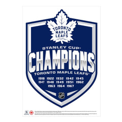 Toronto Maple Leafs 16"x22" Repositionable Shield Decal