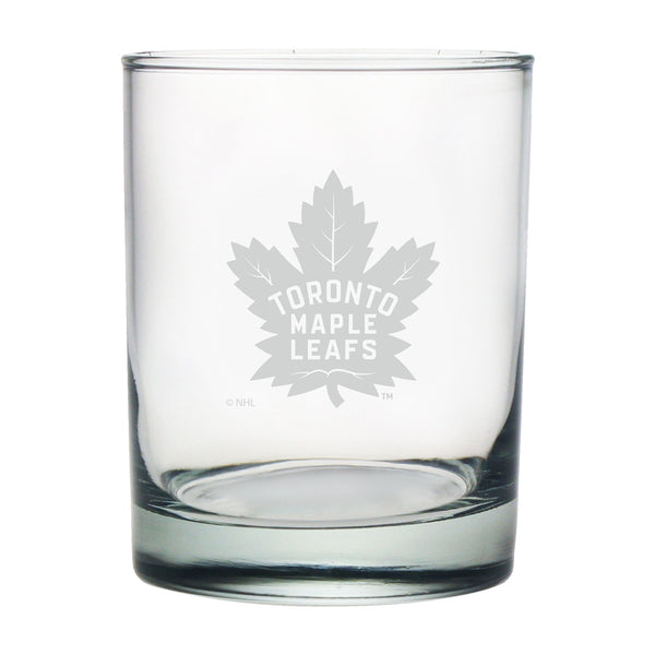 Maple Leafs Etched Rocks Glass – shop.realsports