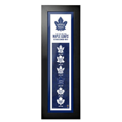 Toronto Maple Leafs 6"x22"  Logos to History Framed Art