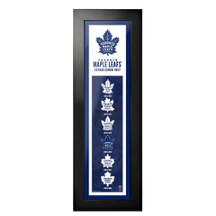 Toronto Maple Leafs 6" x 22" Logos to History Framed Sign