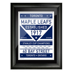 Toronto Maple Leafs 12x16 Dual Tone Framed Artwork