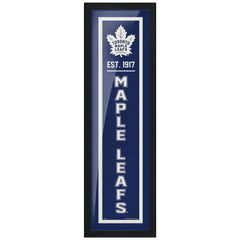 Toronto Maple Leafs 6" x 22" Established Framed Sign
