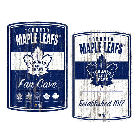 Toronto Maple Leafs 16x23 2 pack Established Faux Wood Wall Signs