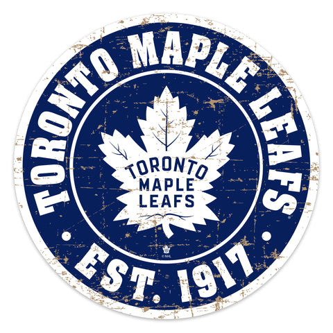 Toronto Maple Leafs 22" PVC Distressed Logo Wall Sign