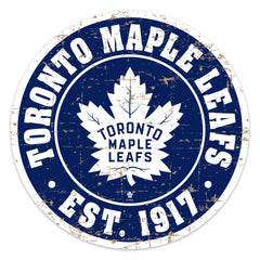 Toronto Maple Leafs 22" PVC Distressed Logo Wall Sign