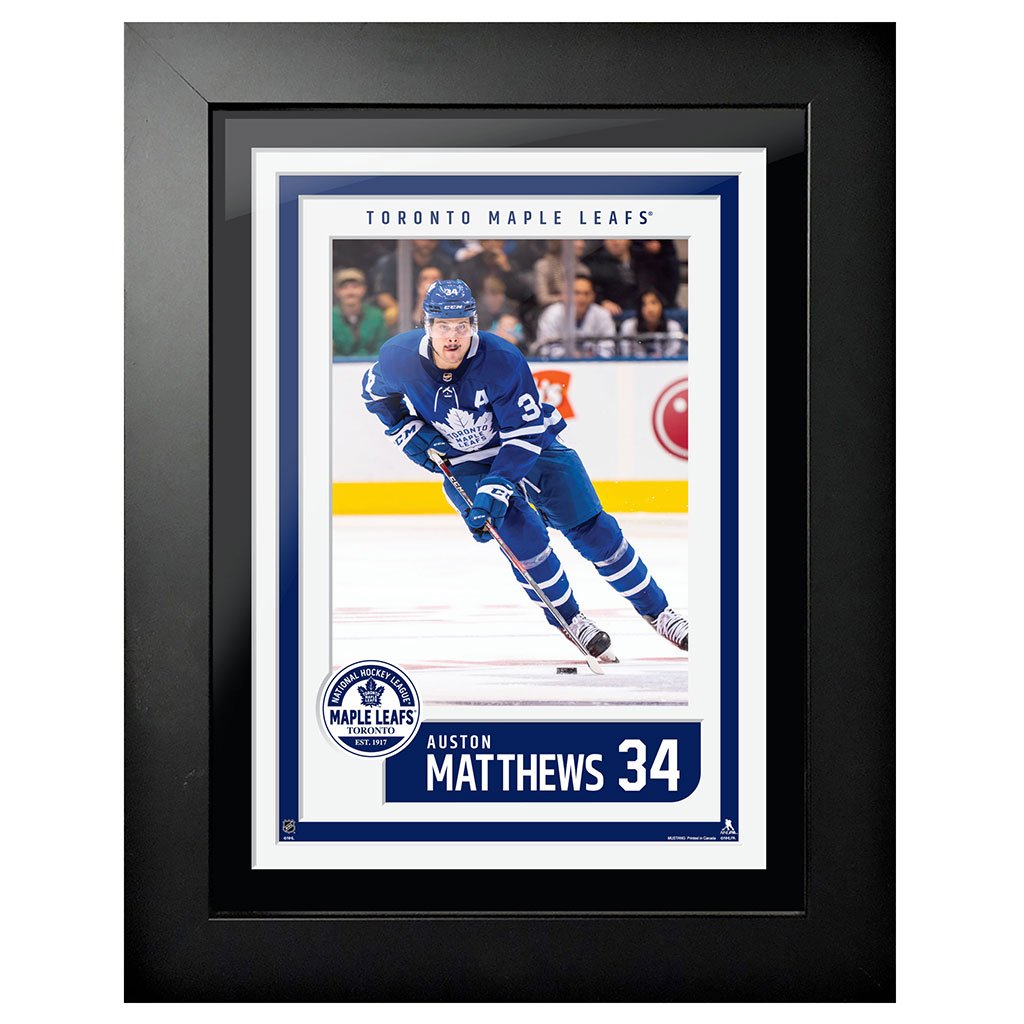 Toronto Maple Leafs Auston Matthews 12x16 Block Design - Home Jersey