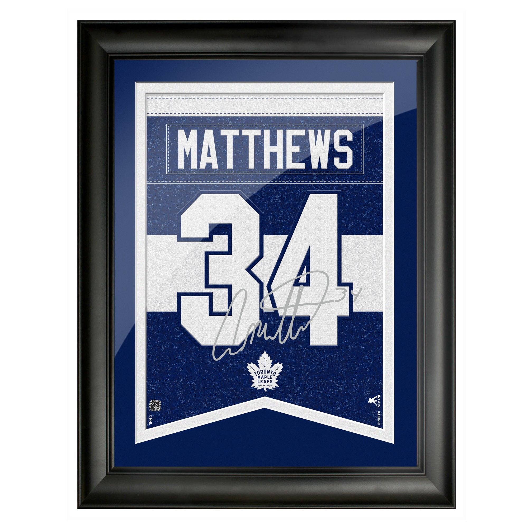 Auston Matthews Toronto Maple Leafs Framed Autographed Black