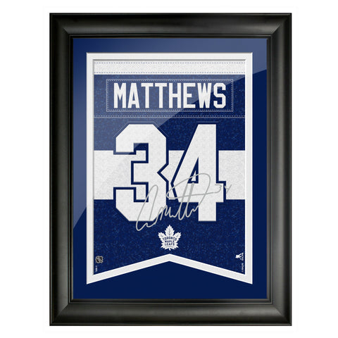 Toronto Maple Leafs Matthews 12x16 Framed Player Number with Replica Autograph