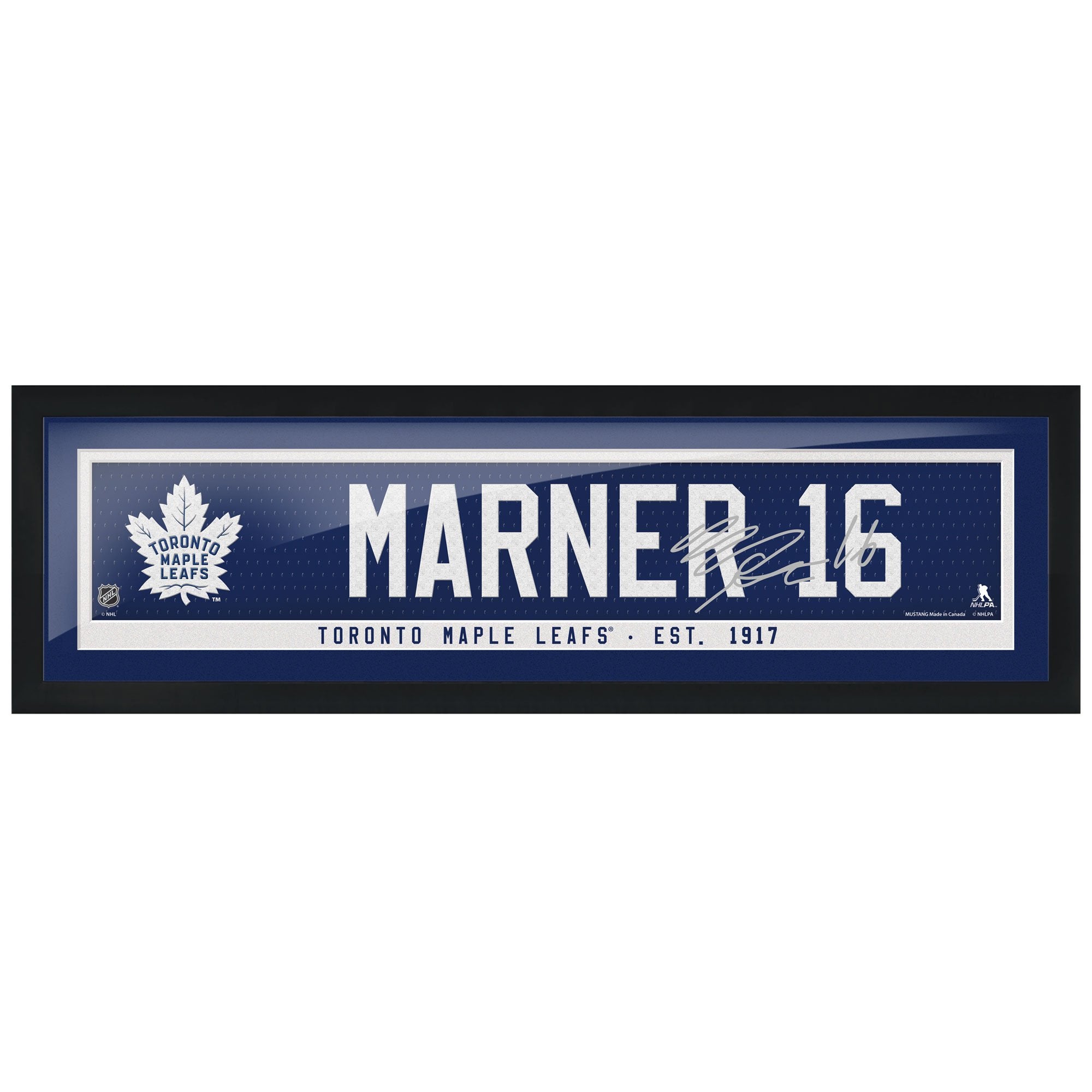 Toronto Maple Leafs Marner Framed Player Name Bar with Replica Autograph