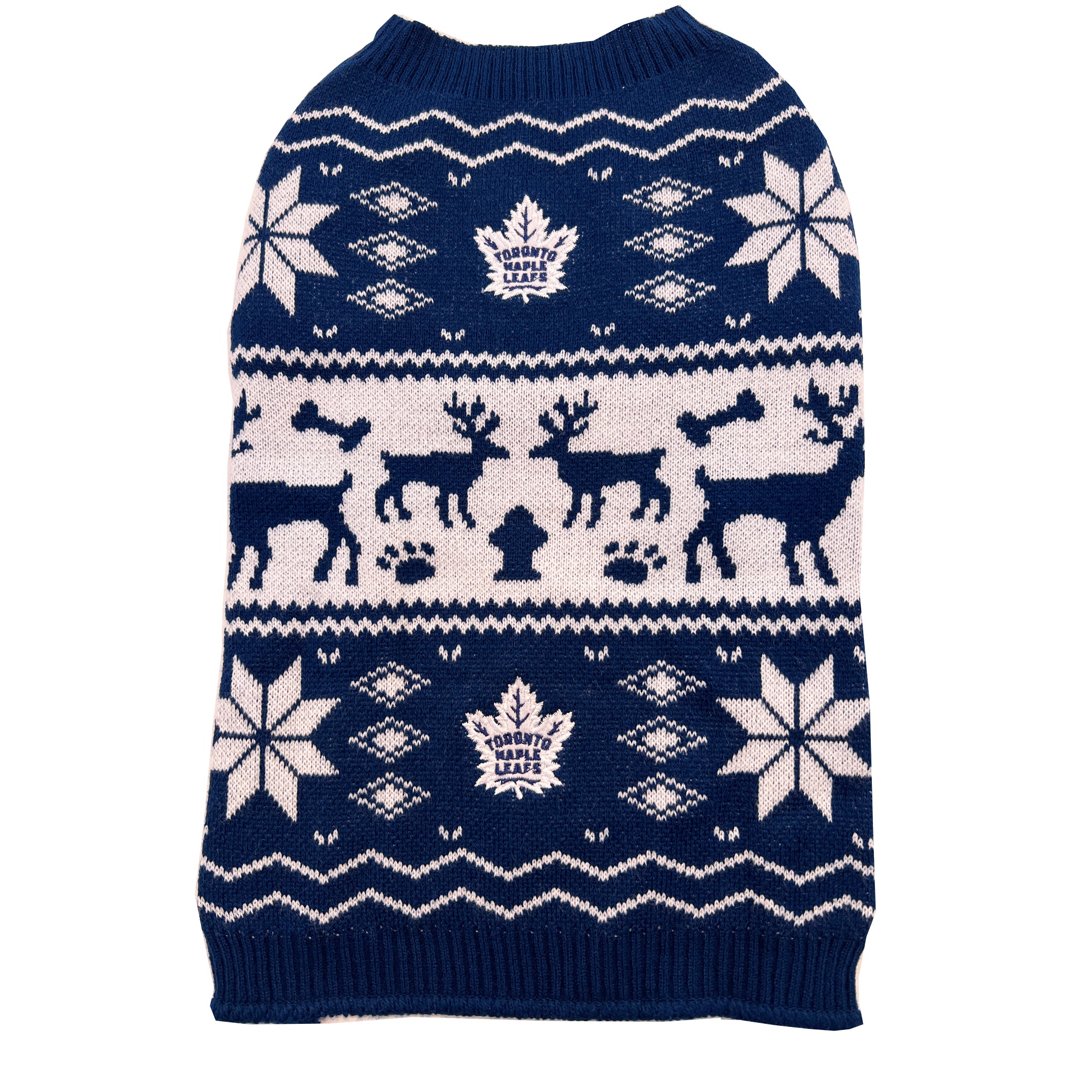 Toronto Maple Leafs Santa Claus Snowman Christmas Ugly Sweater - Limotees