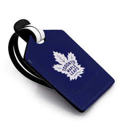 Maple Leafs Leather Treaty Primary Logo Luggage Tag - NAVY