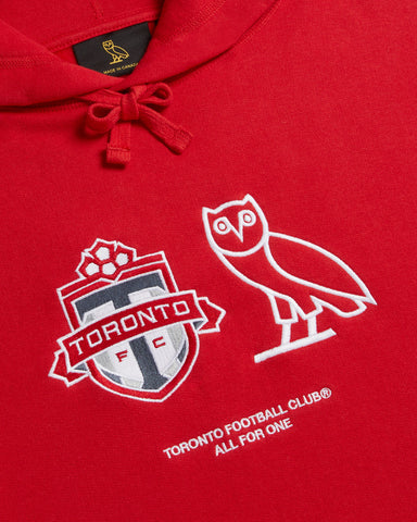 OVO X Toronto FC Logo Hoody - RED